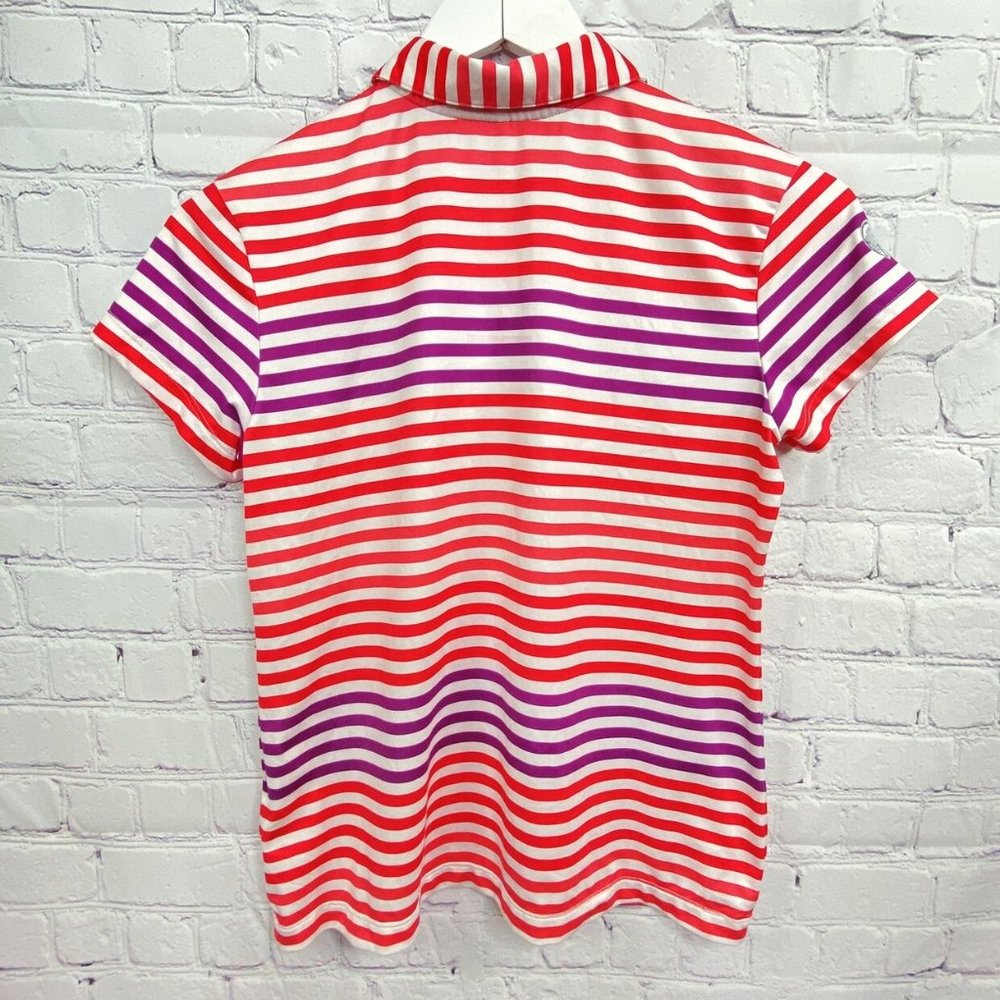 Nike Golf Striped Polo Shirt Girls Multicolor LG - Picture 3 of 5
